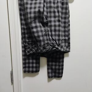 Men's Black and Gray Checkered Pants